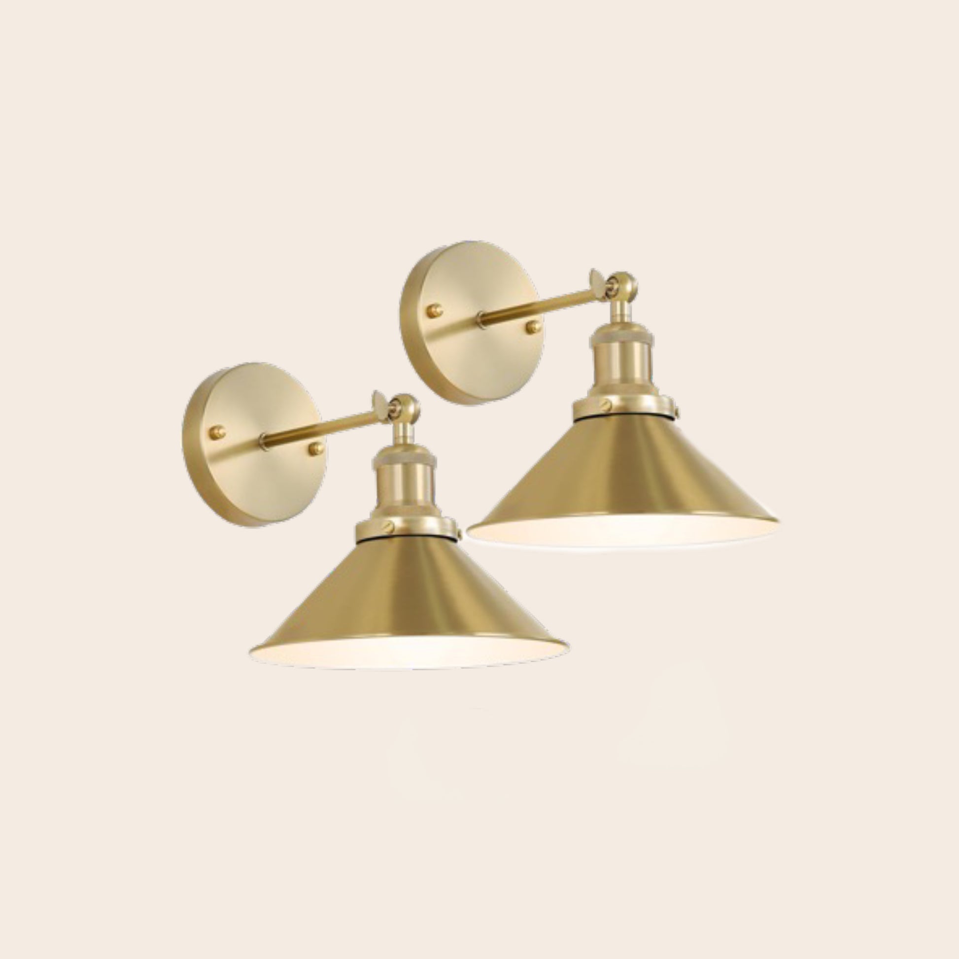 Aplique de pared en bronce satinado