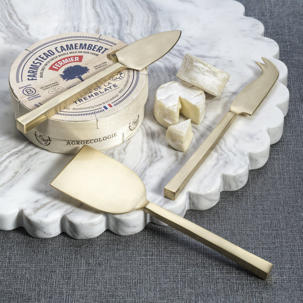 Set Cuchillo y Servidor de Queso Dorado