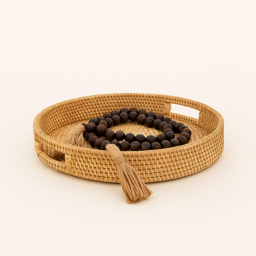 Set bandeja y cuentas de río